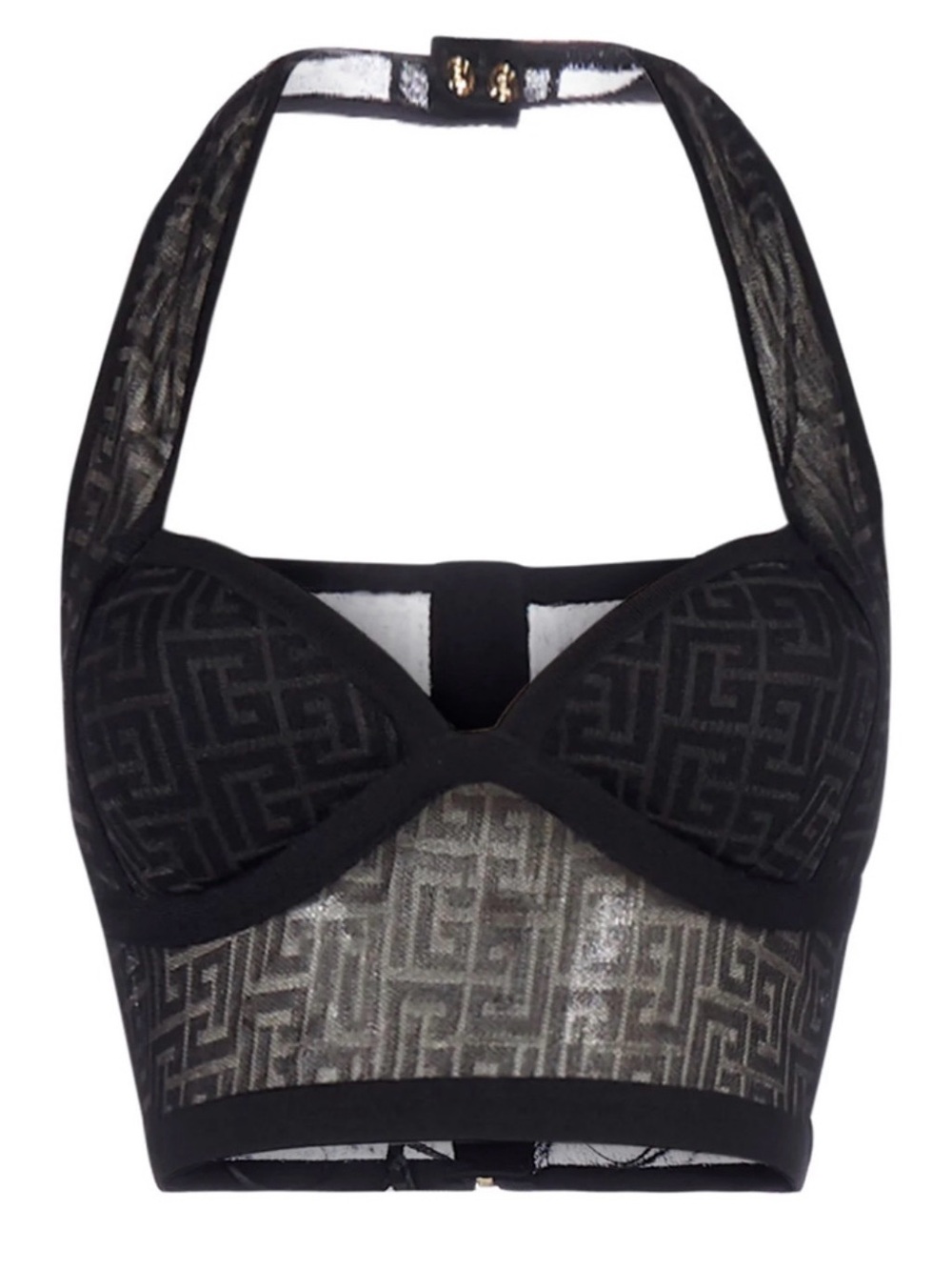 NWT BALMAIN LARGE CROP TOP BLACK 42 (US 10-12)